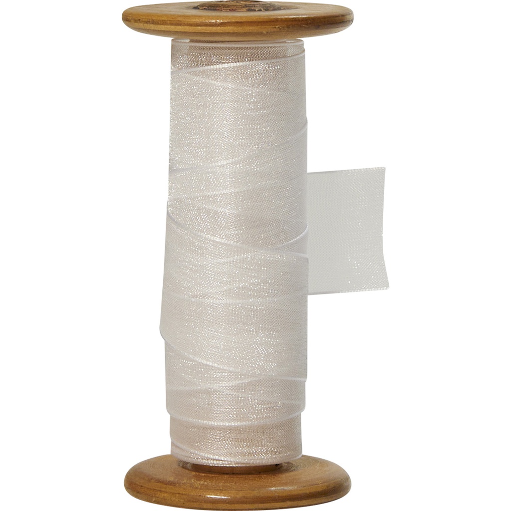 ORGANZA 25mm blanc 01 -RBN48882501