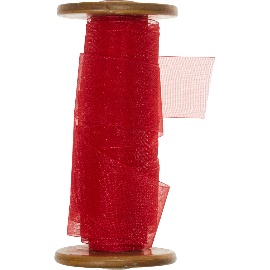 ORGANZA 25mm rood 20