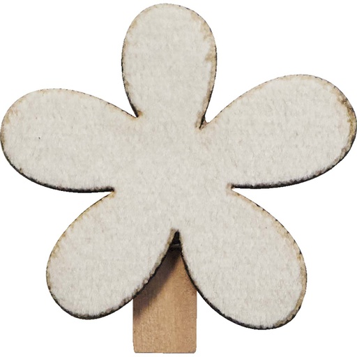 [4504*45*06*01] CHASSE AUX OEUFS flower clips white