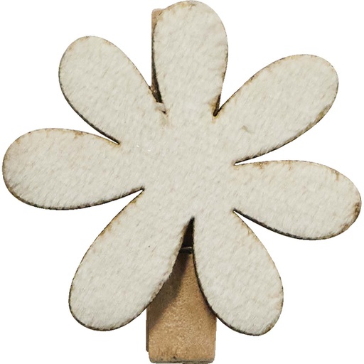 [4504*45*14*01]  WELCOME SPRING flower clips white