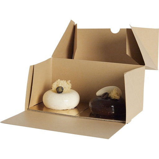 [3678*07*18*78] PASTRY BOX kraft - rectangular