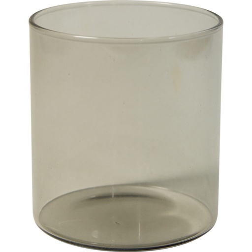 [7604*60*12*05] BELGIAN SKY light gray glass candle holder