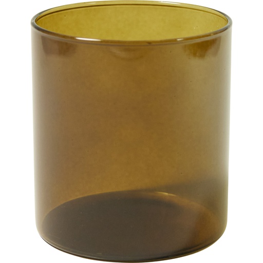 [7604*60*15*78] MATIN D'HIVER brown glass candle holder 
