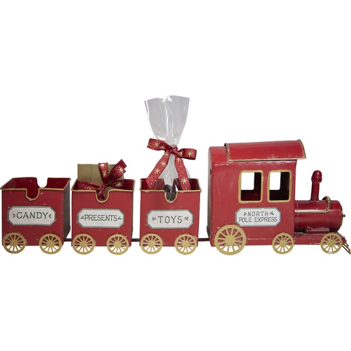 [6698*01*01*20] MY CHRISTMAS VILLAGE metallic train decoration 