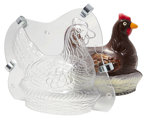 [9008*H422] MOULD hen in basket big